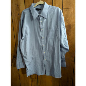 Ivy Crew Men’s 2XL Light Blue Dress Shirt Classic Fit Long Sleeve Button-Down